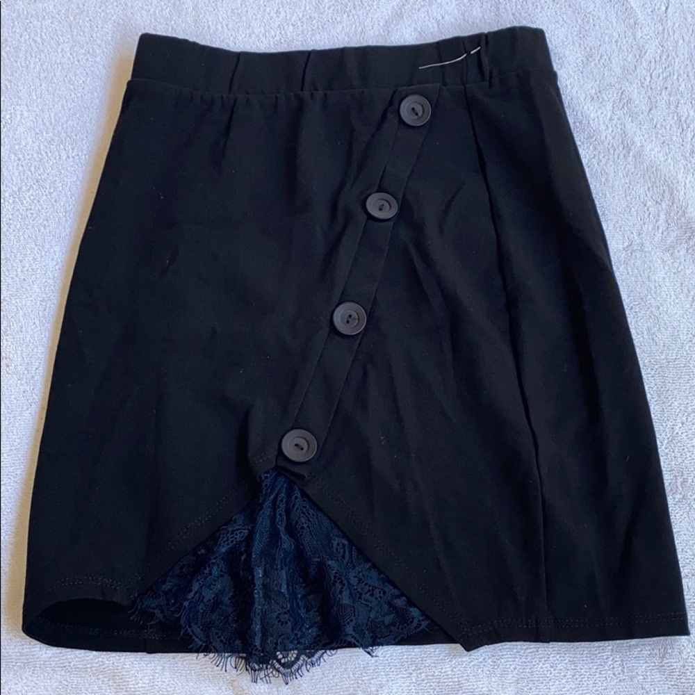 Painted Threads Lace Paneled Mini Skirt Sz XS